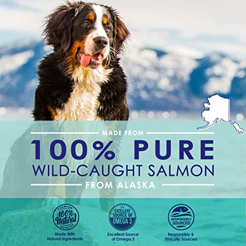 Premium Wild Alaskan Salmon Oil for Dogs - Best Omega 3 Fish Oil Supplements for Dogs - For a Healthy Shiny Coat - Prevents Itchy Skin, Skin Allergies & Shedding - 1000mg - 120 Softgel Capsules - Image 3