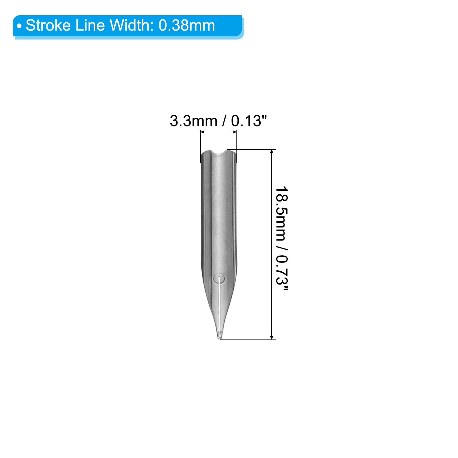 PATIKIL 0.38mm Line Width Fountain Pen Nib Replacement - Image 2