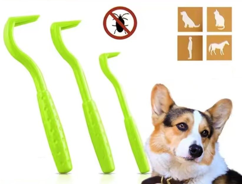 Générique *** Lot De 3 Crochets d' Extraction Tiques - Ensemble de 3 Pinces Tire-Tiques - Tailles S/M/L - pour Chiens, Chats, Chevaux ... 3 Pièces - Anti Tique
