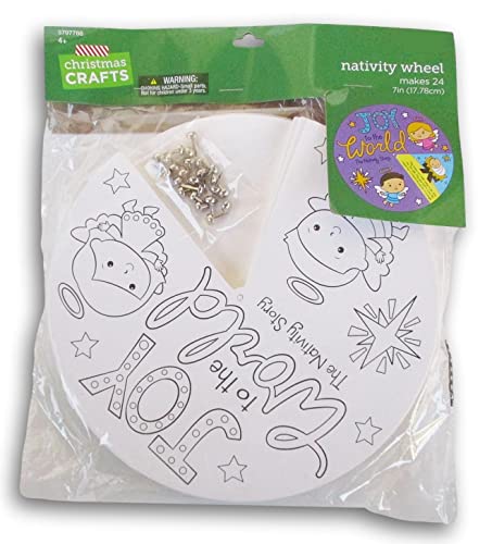Nativity Story Wheel Craft Kit for Classrooms, Christmas, VBS, and