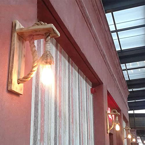 Soporte de cabecera creativo E27 de cuerda para iluminar pasillos oscuros y escaleras con estilo 3
