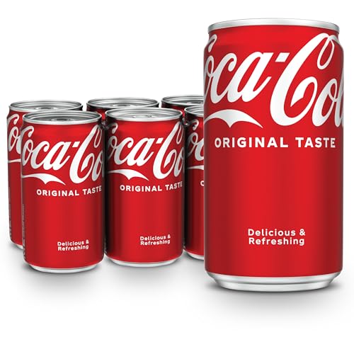 Coca-Cola Soda Soft Drink Mini Cans, 7.5 fl oz, 6 Pack