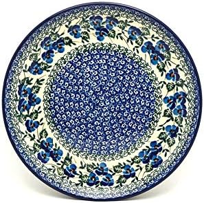 Polish Pottery Plate - 10" Dinner - Winter Viola