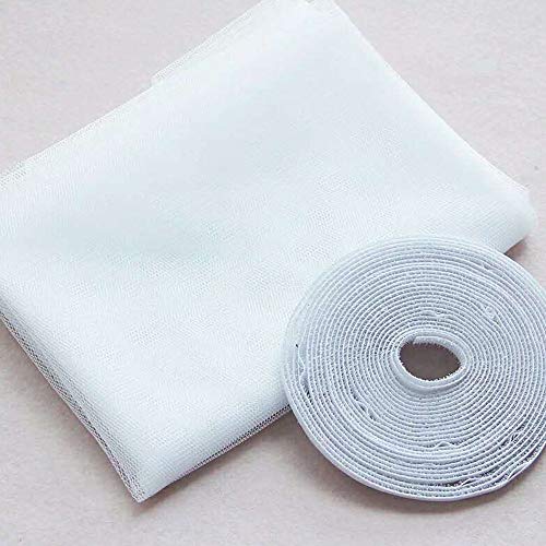Image of Divyanshi Anaya Retailers Mosquito Net with Adhesive Velcro Tape for Window (150 x 150 cm, White)