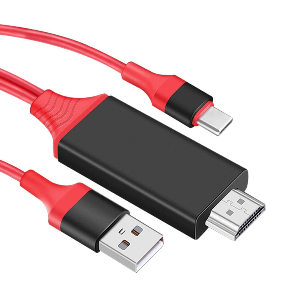 KOWVOWZ Galaxy Note 20 Ultra 5G 2in1 USB Type C/Micro USB to HDMI Cable,High Versatility Heavy Duty Type C to HDMI Male Adapter Charge Cable 6ft for Samsung Galaxy Note 20 Ultra 5G SM-N986U