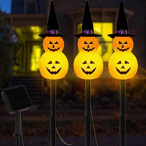 LIGHTSHINE 3PCS Jack-O-Lantern Solar Halloween Decorations, Solar Landscape Pathway Lights,Halloween Pumpkin Stakes Lights, Outdoor Halloween Lights Decor for Yard, Patio, Porch LIGHTSHINE 3PCS Jack-O-Lantern Solar Halloween Decorations, Solar Landscape Pathway Lights,Halloween Pumpkin Stakes Lights, Outdoor Halloween Lights Decor for Yard, Patio, Porch