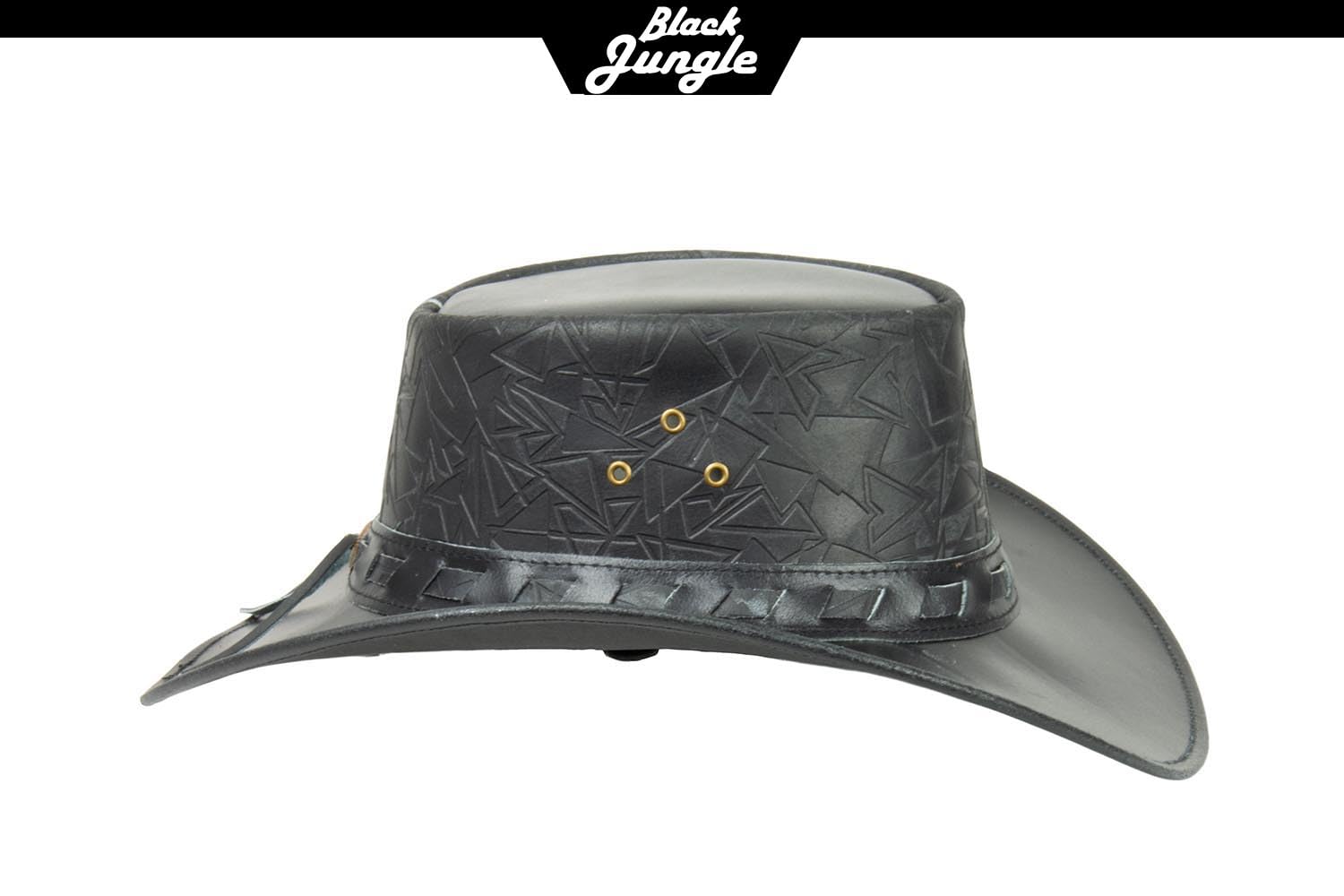 Black Jungle Altus Chapeau de cowboy en cuir style western australien