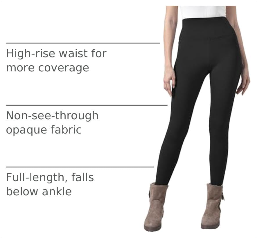 Ipletix Women's Fleece Lined Leggings Black LXL - image 4