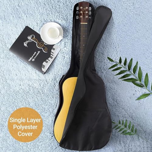 Image of SKYCELL Guitar Bag Padded with Strap, Picks & Wall Stand Combo Compatible with 38; 39; 40; 41; Inches Guitar Cover Gig Bag for /Pacifica