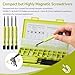 Eyeglass Nose Pads Replacement, 24 Pairs of Screw-in Glasses Nose Pads with Precision Screwdriver Set, Magnetic Eyeglass Repair Kit with Screws, Curved Tweezer for Travel, Birthday Gift, Christmas