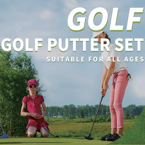 Conjunto de mini taco de golfe ajustável, putters de golfe bidirecionais para homens e mulheres, des