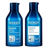 REDKEN Extreme, Shampoo and Conditioner Set, For Damaged Hair, Repairs Strength & Adds Flexibility, 300 ml
