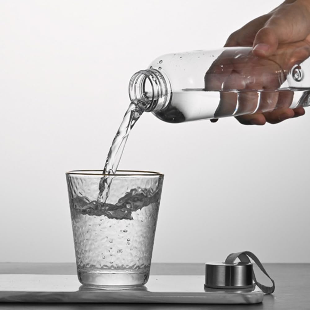Bouteille Deau Transparente en Plastique De 300/400/580 ML, sans Bpa, étanche Et Réutilisable, avec Poignée Et sans Paille. Idéale pour La Salle De Sport, Les Transparent 300ml