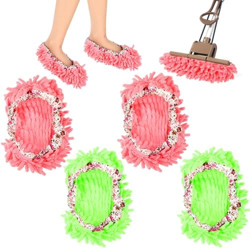 WERIGONI Putzschuhe 2 Paar - Wischmopp Hausschuhüberzüge