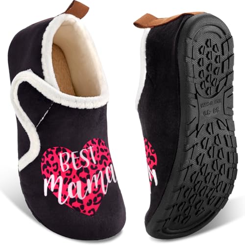 Image of Ibeauti Women Mens House Slippers Lightweight Comfy Barefoot Slipper Socks Rubber Sole House Shoes for Indoor /Outdoor Bedroom Travel