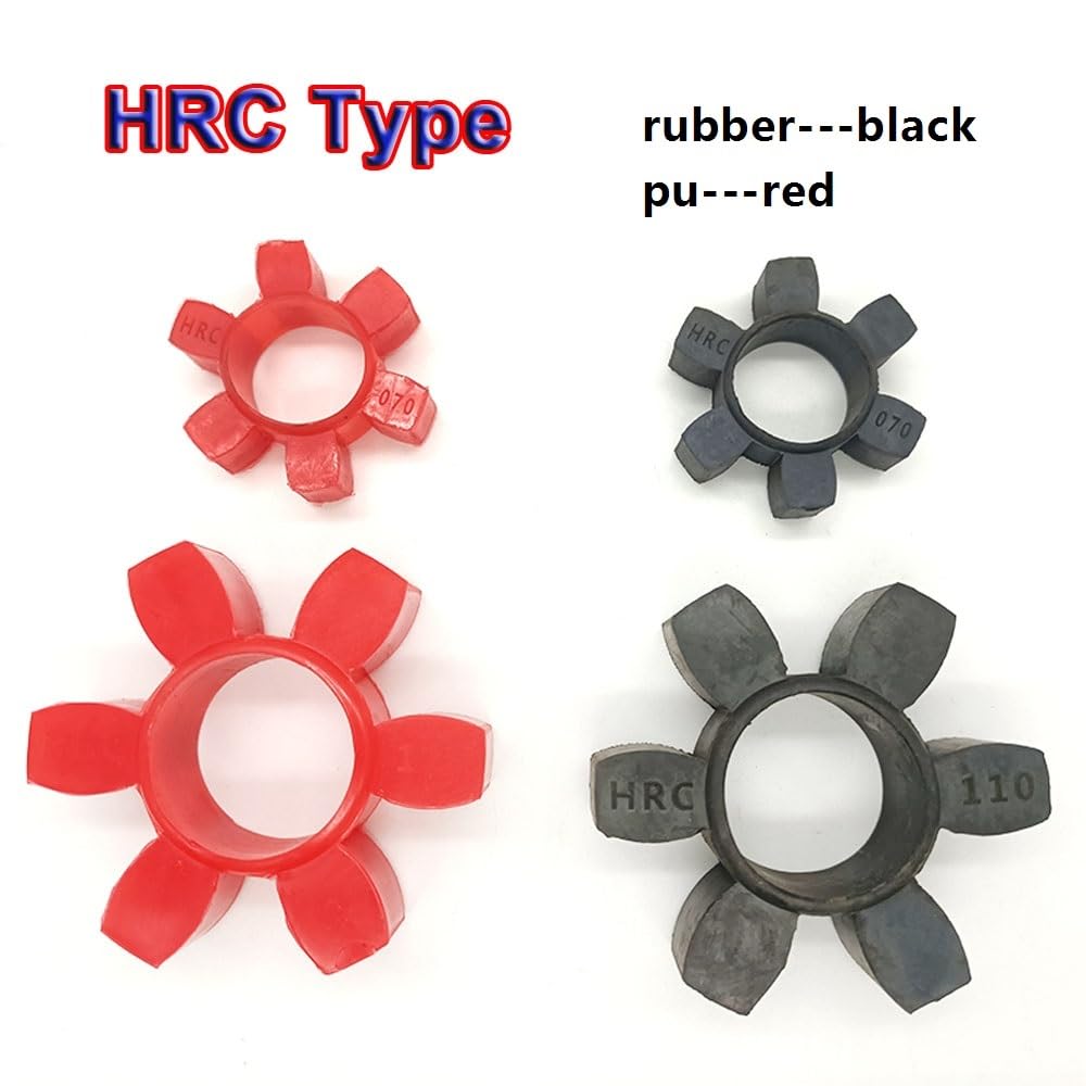 Accouplement d'arbre de tampon flexible, bloc d'amortisseur joint élastique hexagonal 1 pièce, couplage fleur prunier type HRC en caoutchouc/polyuréthane(Black,150)