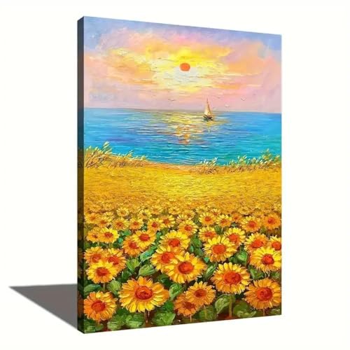 Jardin de tournesols affiche pour réveiller la décoration de votre chambre à coucher