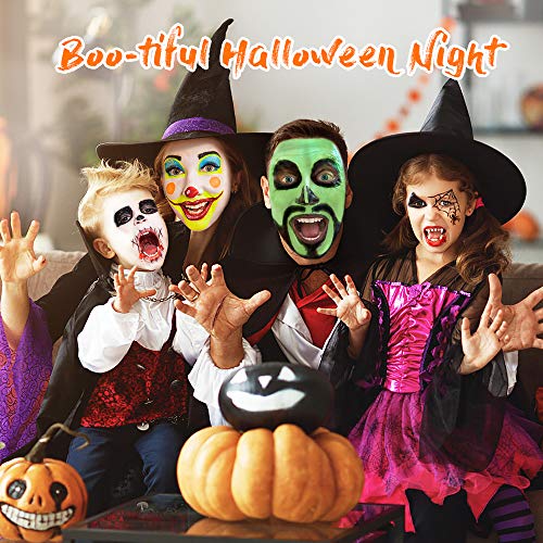 Halloween Makeup Kit, Costume Face Paint Make Up Set for Kids Adults Family, Face Painting Palette Stencils Fake Blood for Halloween Cosplay Party Stage Joker Vampire Zombie Facepaint - Thumbnail 3
