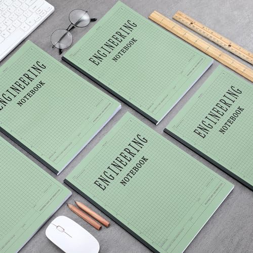Motiskyy JAO-MOTISKYY-0256 5 Pcs Engineering Notebook 120 Pages Grid Format 8.5 Inch X 11 Inch Paperback Graph Paper Composition Notebook Graph Paper Notebook thumb #4