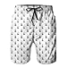 Produktbild Men's Big and Tall Swim Trunks Beachwear Drawstring Summer Holiday,Adorable Cute Rhino On Sailboat Rhythmic Doodle,Medium,3D Print Shorts Pants