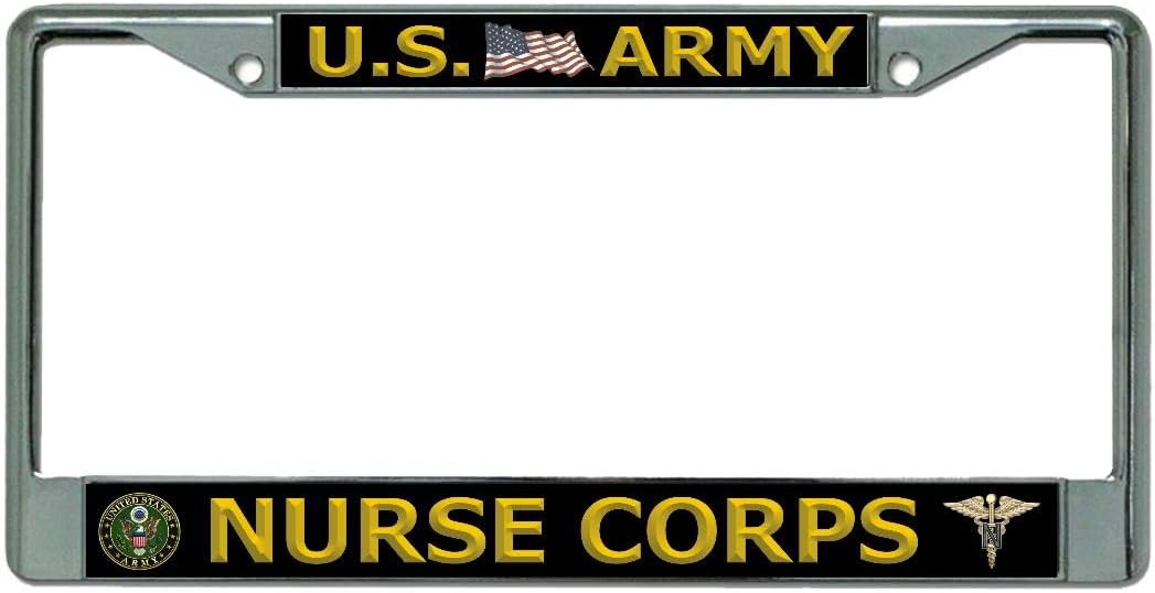 U.S. Army Nurse Corps Chrome License Plate Frame