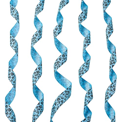 Ruban polyester léopard esmen 5 rouleaux pour bandeaux et nœuds