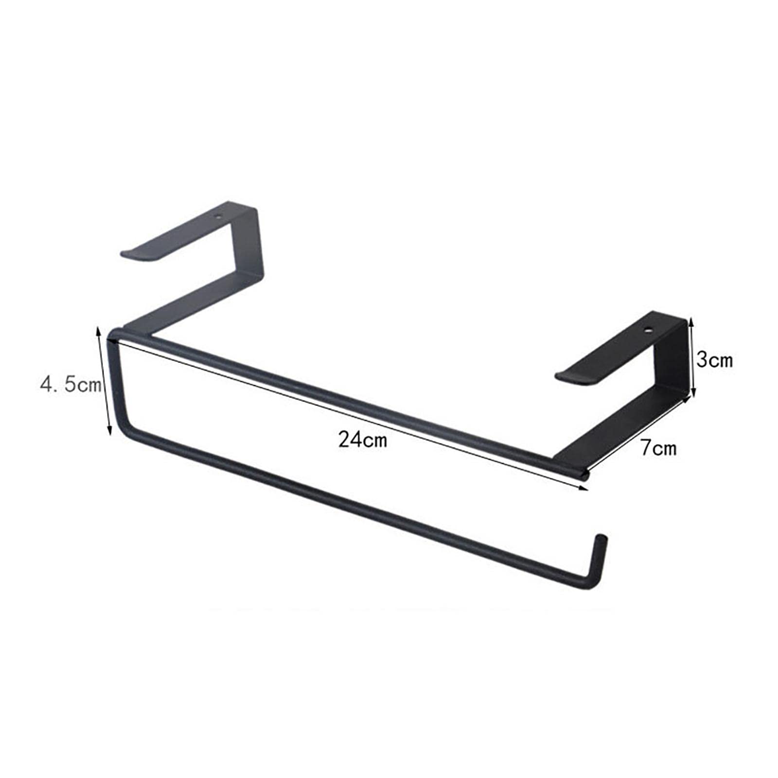 2 Piezas Portarrollos de Papel Portarrollos Toallas Soporte Colgante Organizador de Cocina Hierro Antióxido Instalación Sin Taladro Adecuado para, 3 piezas