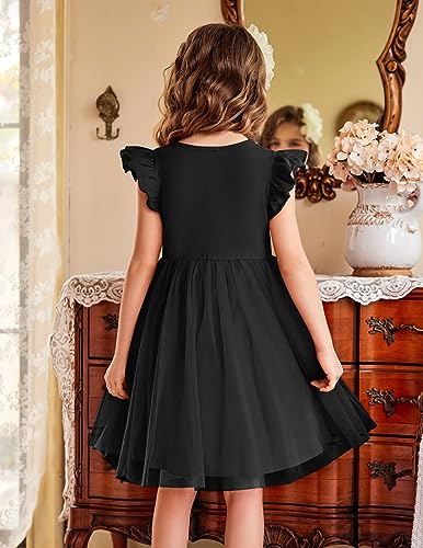 Arshiner Toddler Tutu Dress Little Girls Fluffy Summer Dresses Casual Party Tulle Sundress for Kids 2-6Y3