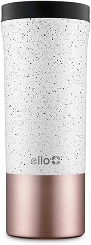 Miniatura 2 de Ello Miri - Taza de café de viaje de acero inoxidable aislada al vacío taza de té de viaje 16 onzas vaso de café con capa de polvo de acero