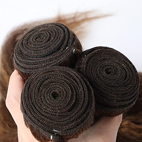 Extensiones de cabello humano liso y virgen sin procesar con brillo natural 3