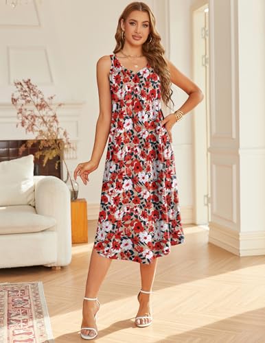 Image of Ekouaer Womens Sleeveless Nightgown Full Slip Nightshirt Long Nightwear Full Length Loungewear Tank Nightdress S-2XL