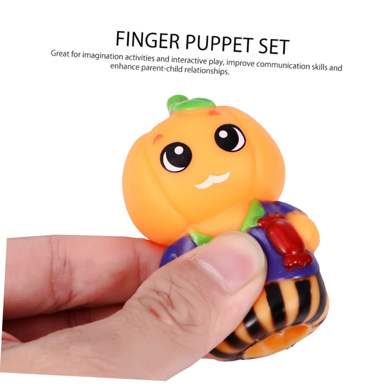 HEMOTON 30 Piezas Títeres de Mano de Dibujos Animados Juguetes Interactivos para Muñecos de Dedo para Historias y Fiestas de Halloween