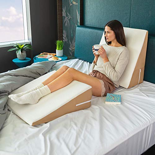 Avana Gel-Infused Memory Foam Back Wedge With Cooling Tencel Cover, 8” #TOP2