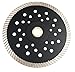 JDK Diamond Tools 6 Inch Reinforced Continuous Rim Cutting Disc Turbo Diamond Saw Blade for Cutting Granite Stone Masonry Brick Block Concrete with 7/8’’-5/8’’ Arbor