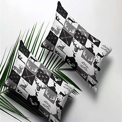 Haohay Camo Deer Comforter Sets Queen Size,American Flag Wildlife Forest Bedding For Boys Adult Teens,Western Theme Hunted Animal Comforter Sets,With 1 Comforter 2 Pillowcase #TOP3