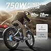 PUCKIPUPPY Electric Bike for Adults with 960W, 48V 15AH Removable Battery Ebike, 26" Fat Tire Electric Mountain Bike, 28MPH Aluminum Frame Ebike with Rear Storage Shelf (P1 Grey-Blue) #1