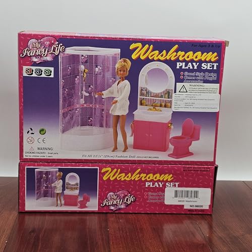 My Fancy Life Washroom Doll's Furniture Play Set for 12