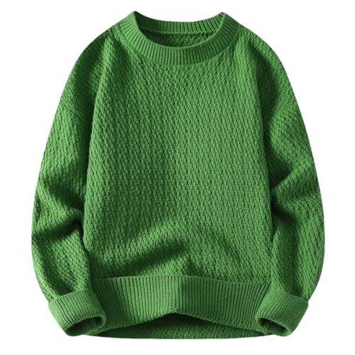 Men Solid Color Turtleneck Cashmere Sweater Vintage Twist Pullover Knitwear