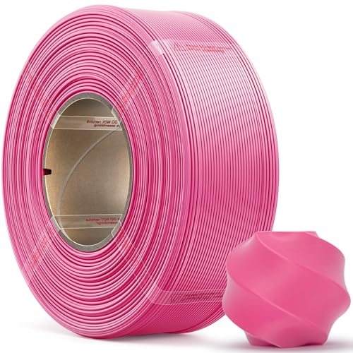 Image of PLA Basic, Pre-Dried Refill Filament 1kg (2.2lbs) for Reusable Spools, 1.75mm Spool-Less 3D Printing Filament, Compatible with Bambu Lab 3D Printers - Hot Pink