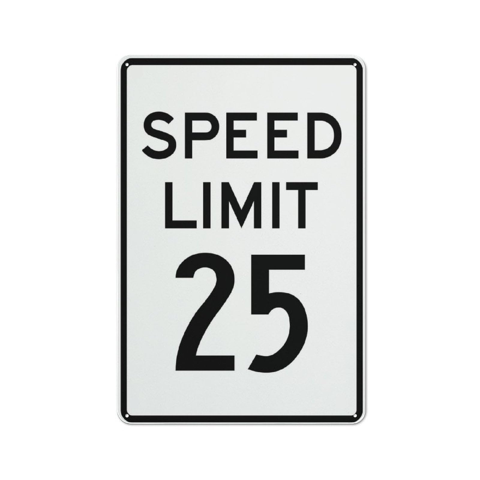 Peiyeety A04 Speed Limit 25 Sign 8"X12" Rust Free Aluminum Signs Outdoor, Metal Tin Sign For Home, Business, Yard