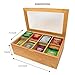 Twinings Tea Sampler Collection – 80 Tea Bags, 20 Flavours/Assorted Tea, Gift Set in Decorative Bamboo Box – Wooden Organizer Tea Chest Included – Ideal for Home, Office, Family & Friends (Bamboo Box)