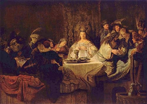 Cuadro en lienzo clásico de Rembrandt Van Rijn para decoración del hogar 60x90cm