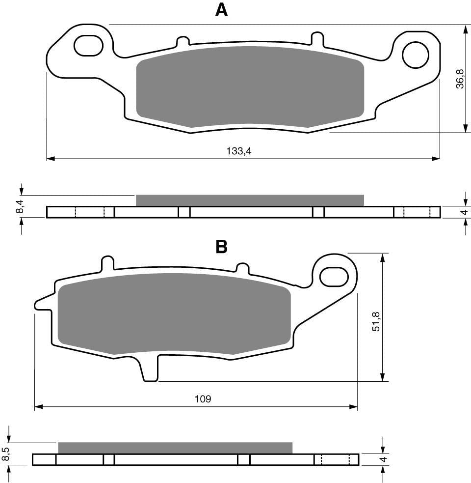 Klocki hamulcowe Gold Fren do Suzuki 1500 Vl Intruder C 2005 do 2008 AVD / K5/K6/K7/K8 Nowe