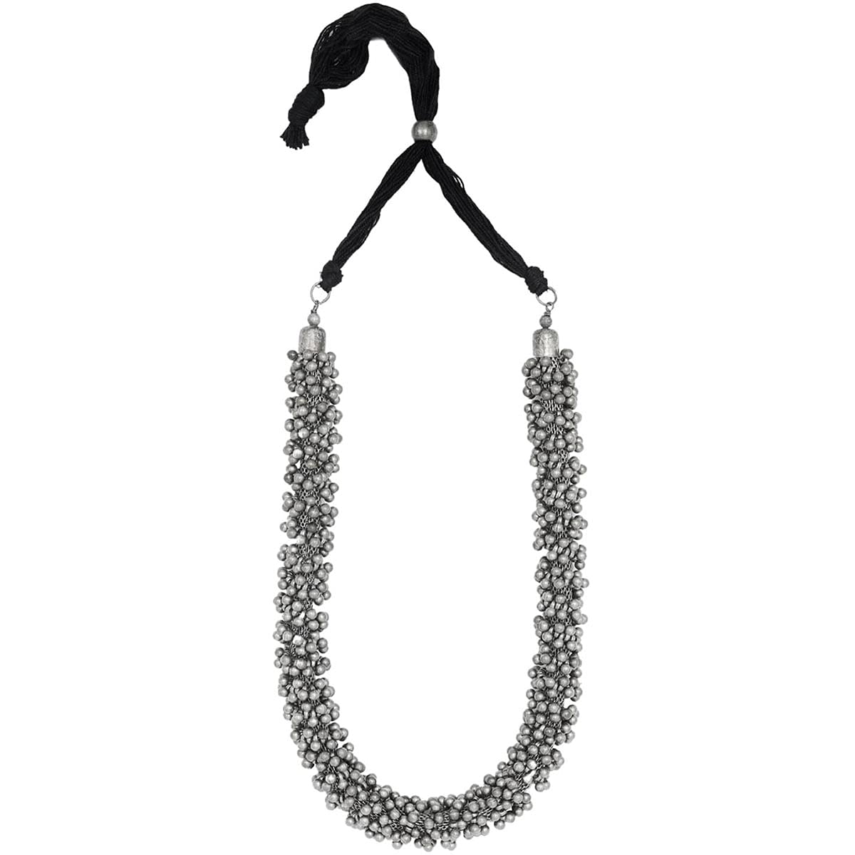 TEEJH Alvie Ghungroo Silver Oxidised Necklace for Women (B09D7Q7GM1) Amazon Price History, Amazon Price Tracker