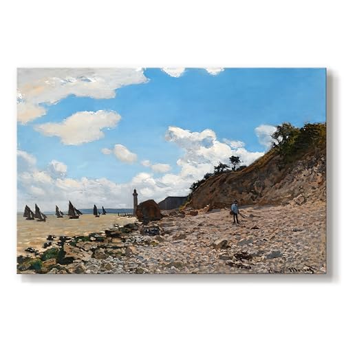 Claude Monet | The Beach Scene at Honfleur | Abstract Wall Art | LT627