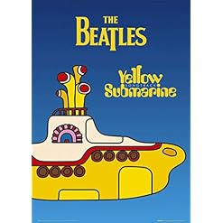 Beatles, The – poster – Yellow Submarine Version 2 + Ü de poster - Les Beatles, Paul McCartney, John Lennon, RIngo Starr, George Harrison