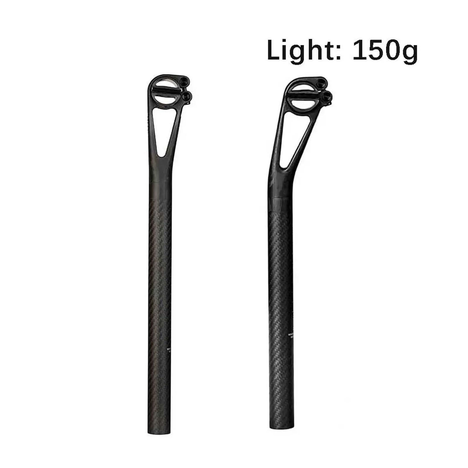 Reggisella leggero in carbonio con arretramento for biciclette da strada | Tubo sella bici arretramento 5/25 mm 25,4/27,2/30,9/31,6 mm, 150 g