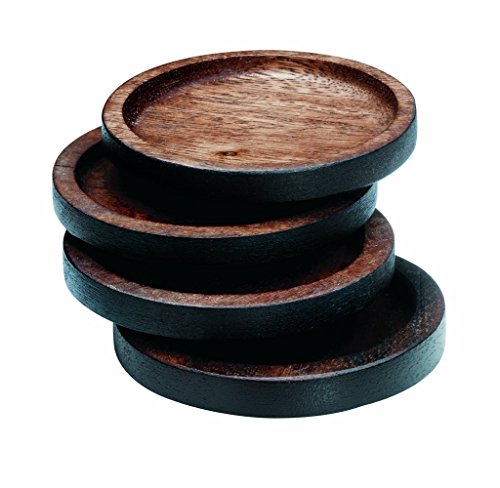 Noritake Kona Wood 3-3/4-Inch Coasters, Set of 4