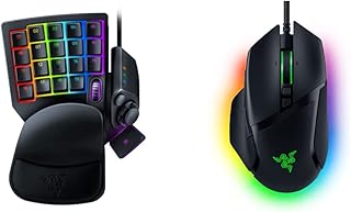 Razer Tartarus Pro Gaming Keypad, Classic Black & Basilisk V3 Customizable Ergonomic Gaming Mouse: Fastest Gaming Mouse Switch - Chroma RGB Lighting - 26k Dpi - 11 Programmable Buttons, Classic Black