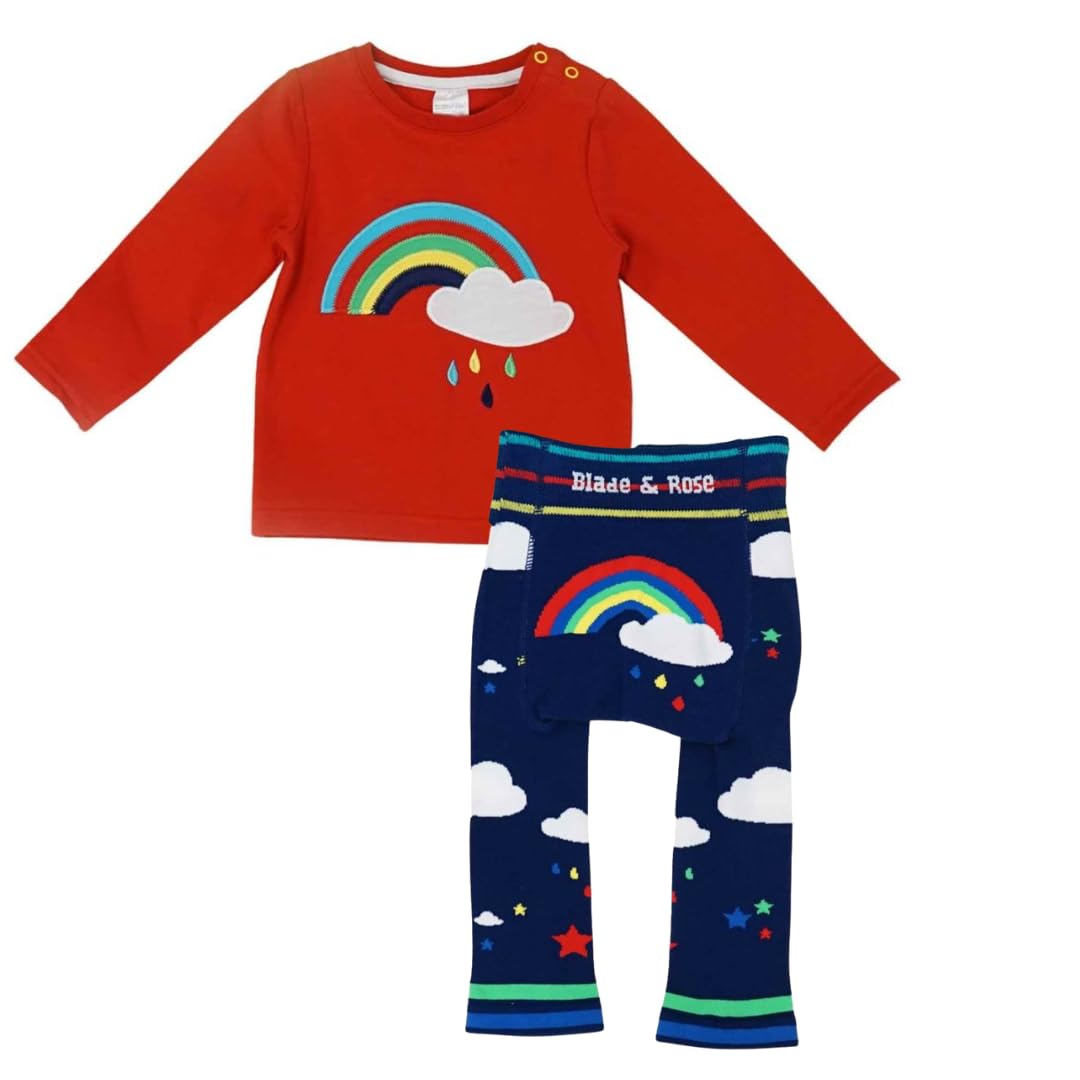 Blade & Rose | Weather Outfit (2PC) | Baby & Toddler Outfit | Ages 0-6 Months | Red/Blue